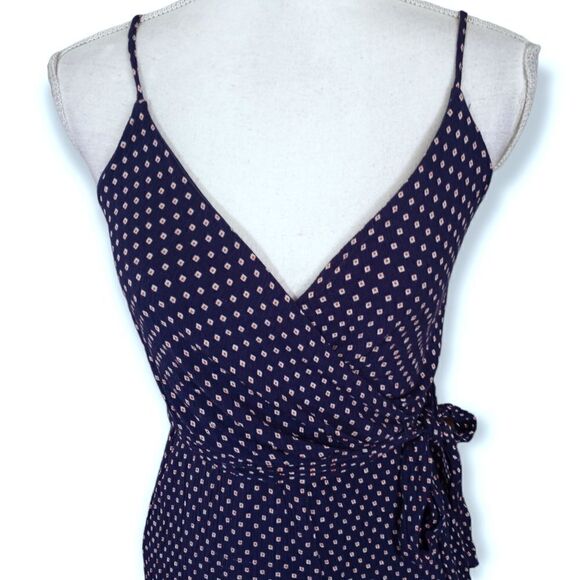 TRIXXI NAVY W/WHITE & ORANGE TRIANGLE DESIGN JUMPSUIT SZ.XS/S EUC - Picture 2 of 6